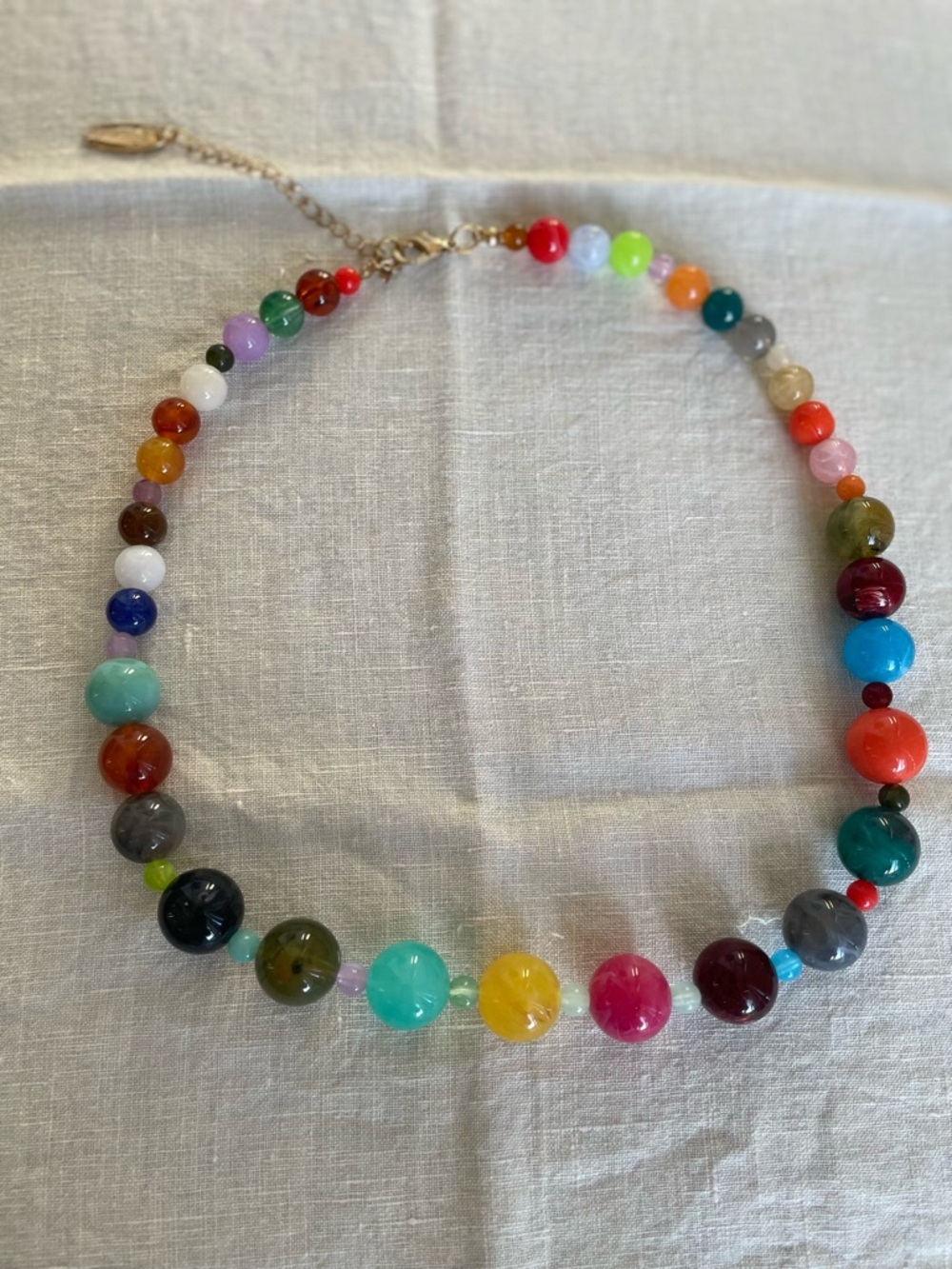 NIB Plunder Design Multicolor Beaded Boho Necklace - Colorful Statement Jewelry - Picture 3 of 6